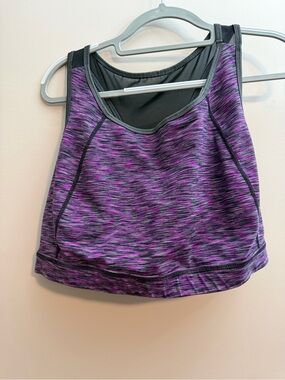 torrid Purple Space-Dye Racerback Sports Bra Tank